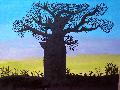 ELKELT: baobab, 30x39,7 cm akrillal kartonon