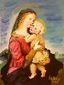 Madonna gyermekkel. Raffaello utn. 33x24 cm-es vsznas farostlemezen